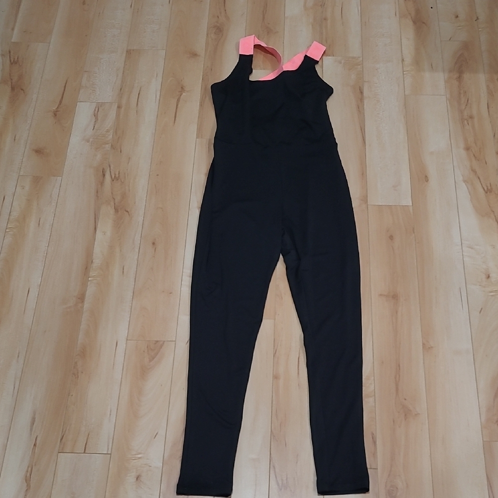 Sommer Ray Women's Size Small Black Jumpsuit with Pink Straps